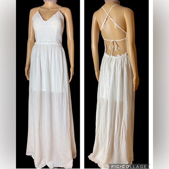 LTX Sportswear flowy white maxi dress Size medium - Picture 1 of 10